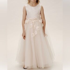 Cream Blush flower girl dress